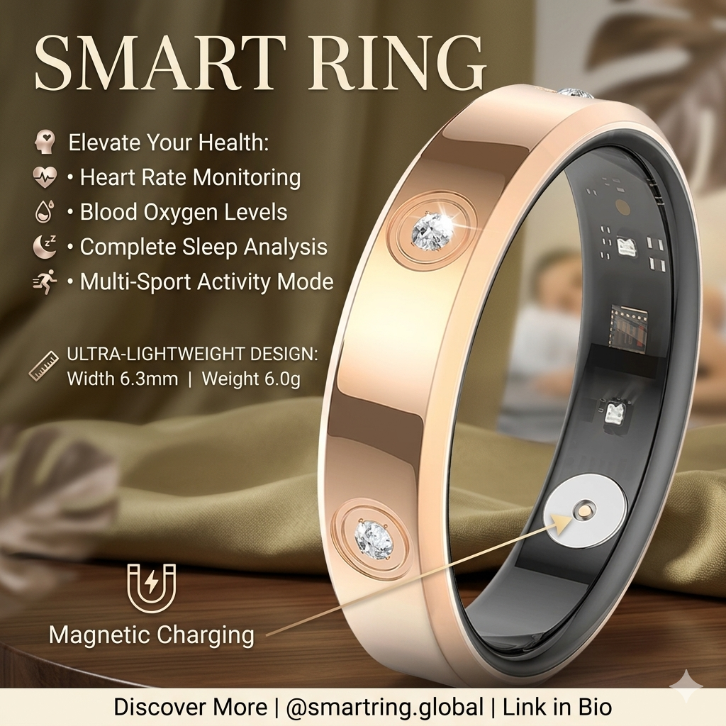 2026 Smart Ring for Women & Men – Advanced Health & Fitness Tracking in a Stylish Design