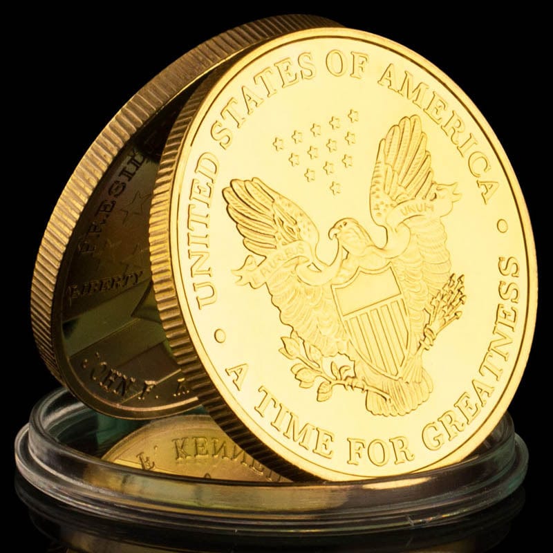 الرئيس الخامس والثلاثون للولايات المتحدة - كينيدي، نصف دولار، تذكارات وهدايا مطلية، عملة تذكارية للحرية