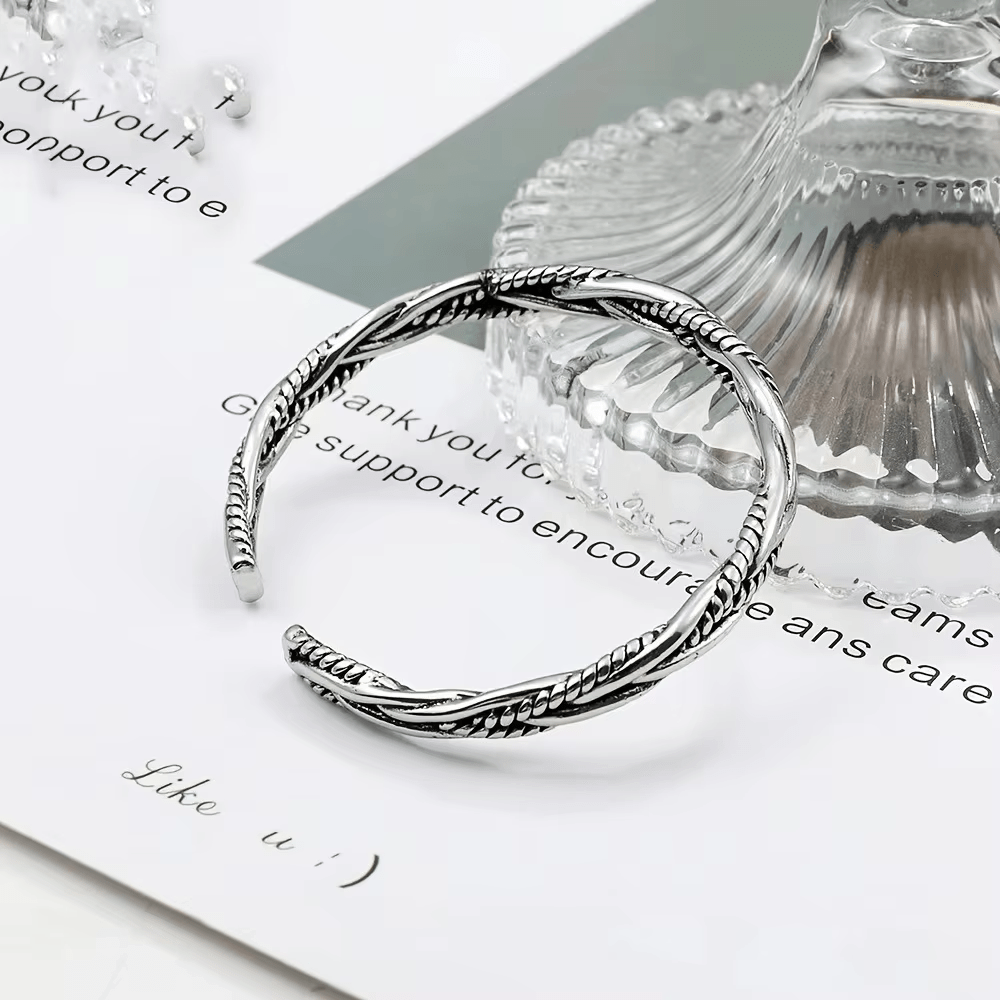 European and American Antique Bracelet, Personality, Fried Dough Twists Opening Adjustable Bracelet