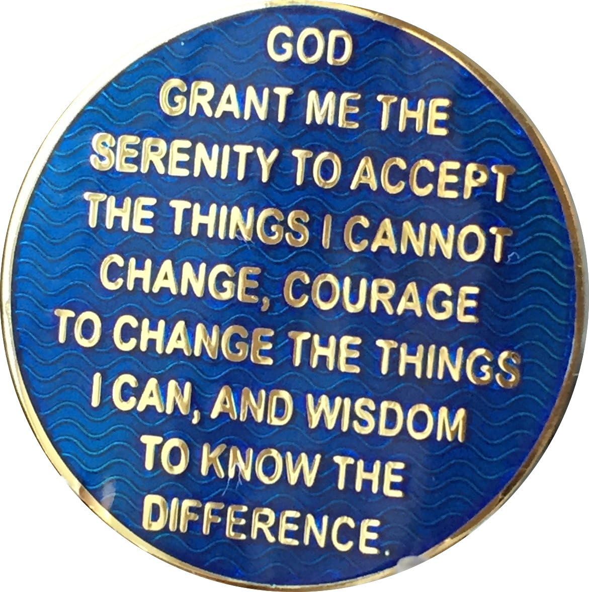 24 Hours AA Medallion coin, Reflex coin, Blue Gold, blue gold, blue and gold, blue and golden, aa coins, aa medallions, na medallions, recovery chips, na coins, narcotics anonymous medallions, alcoholics anonymous medallions,