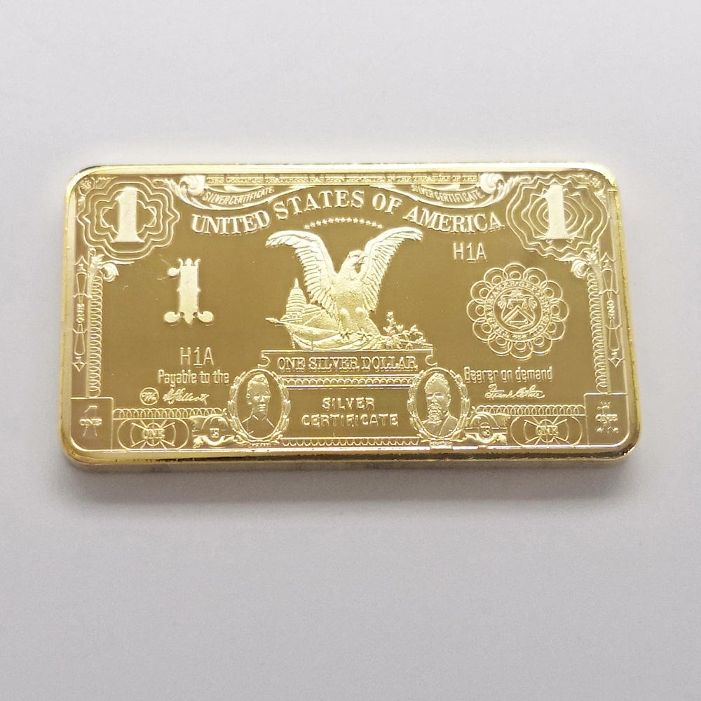 USD 1 Dollar Bullion 24k Bar - American Golden Bar