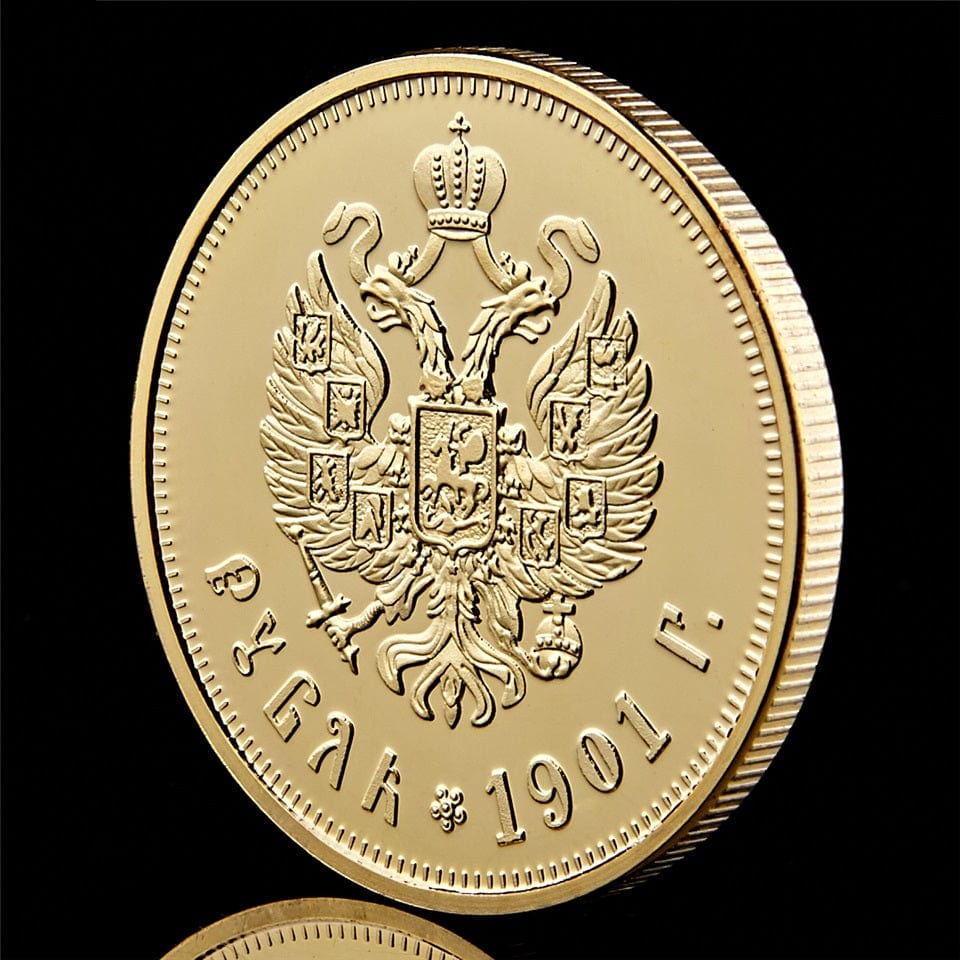 1901 Nicholas II Russia 2 Rubles Coin – Imperial Russian Collectible Coin