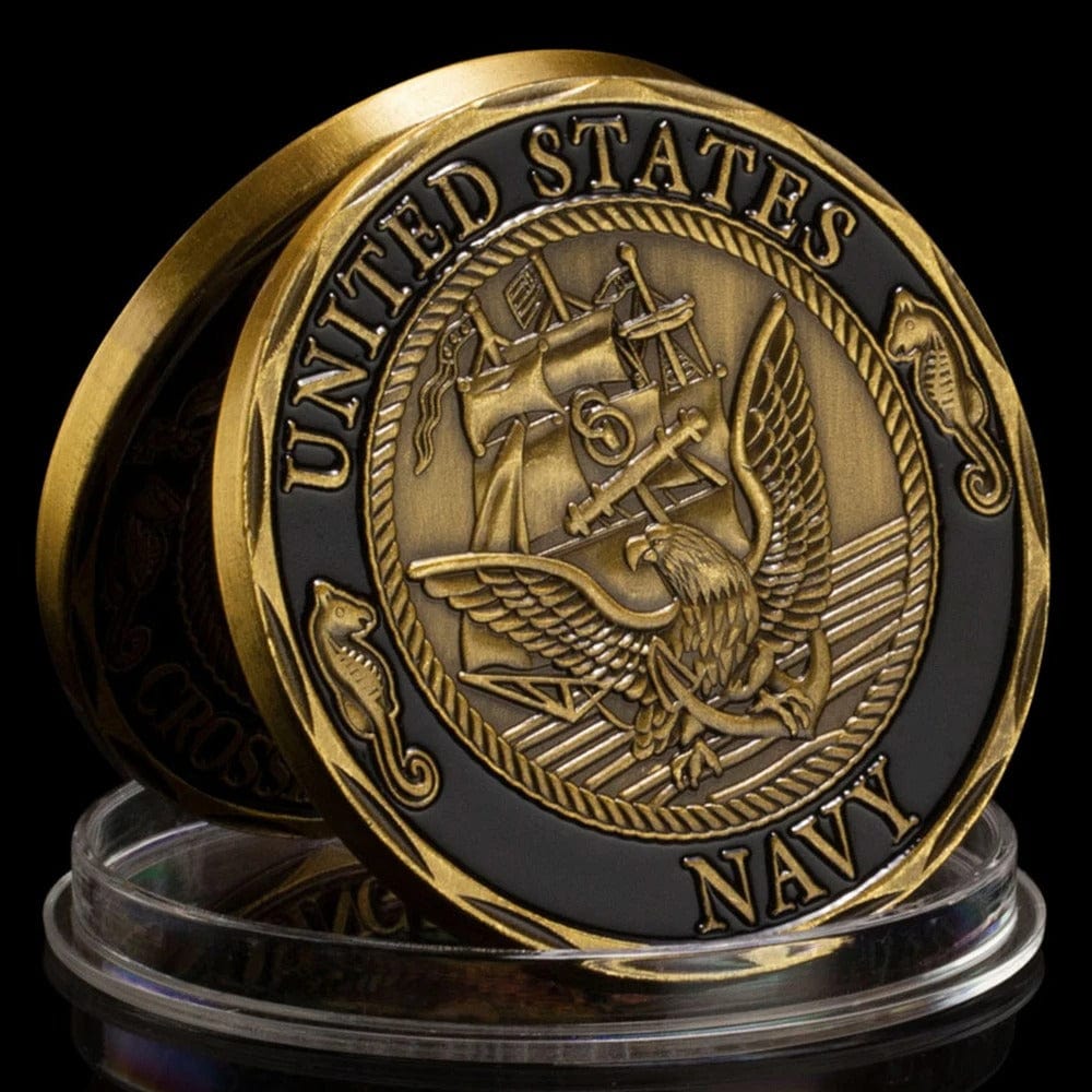 Navy Gold, Navy Coin, Military Coin, custom military coins, army coins custom, personalized military coins, military coin, military challenge coins, army challenge coins, navy challenge coins, army coins, marine corps challenge coins, usmc challenge coins,