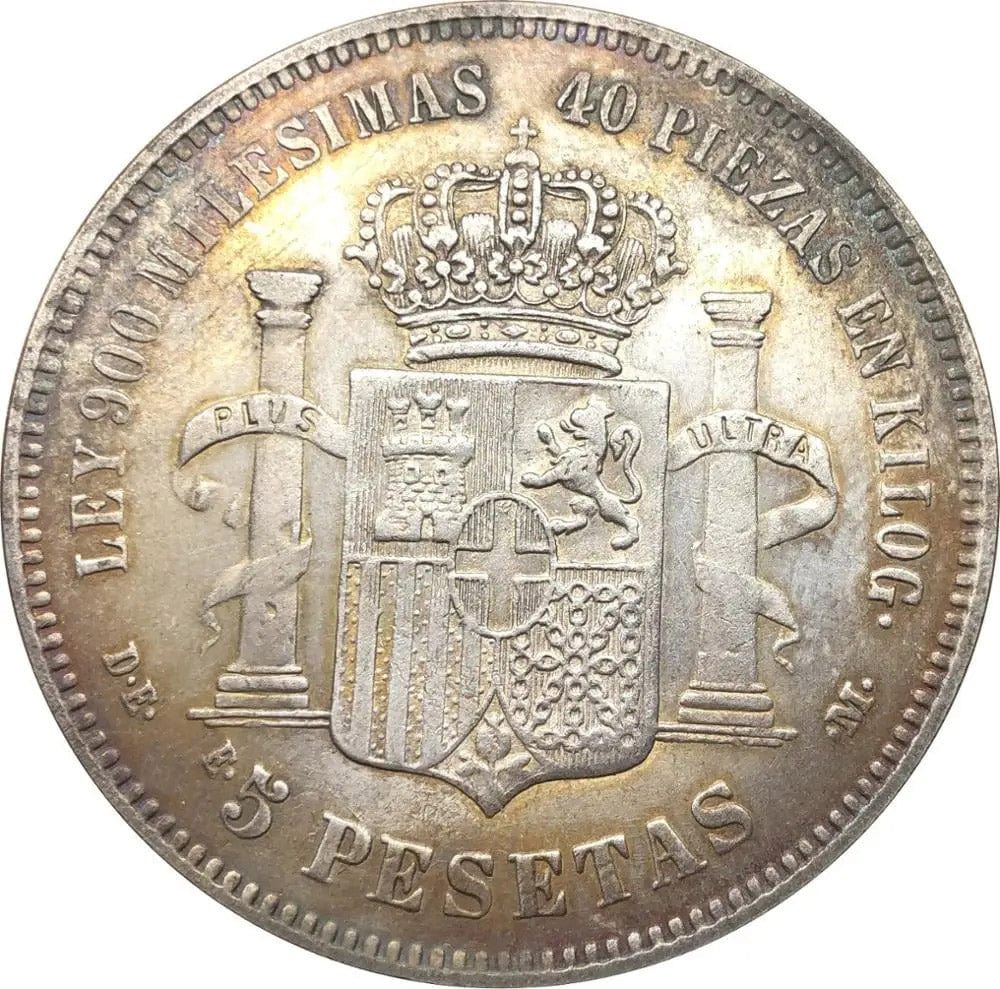 1871 ESPANA, Rey De Coin, Amadeo Coin, Pesetas Coin, 5 ptas 1957, pesetas coin, 1957 5 ptas coin, 1975 juan carlos coin, 25 peseta coin, 25 ptas coin, 5 peseta coin, 5 ptas 1995, 5 ptas coin, cien pesetas coin,
