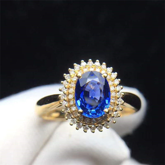 Blue sapphire and diamond gold ring, blue sapphire diamond gold ring, gold ring with blue sapphire and diamonds, blue diamond ring, Blue Nile diamonds,
