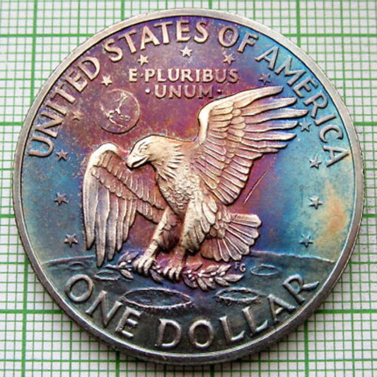 1974 Spitting Eagle Quarter, 1983 P Quarter Spitting Eagle, Double Sided Eagle Coin, Eagle On The Moon Coin, American Eagle Gold Coin,