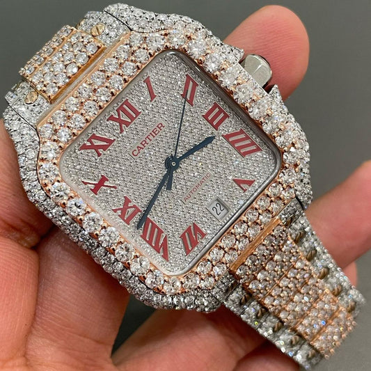 VVS Cartier, Cartier Skeleton Watch, Iced Out Cartier Watch, Cartier Gold Watch Womens, Baignoire Cartier Watch,