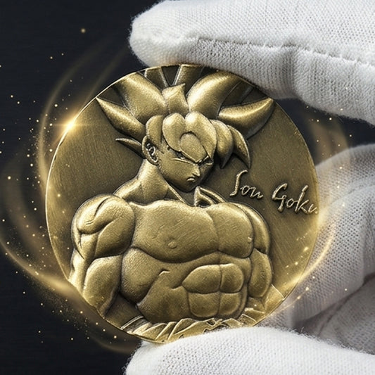 dragon ball goku coin, son goku collectible coin, anime metal coin, dragon ball z souvenir, goku anime gift, anime collectible coin, dragon ball merchandise, anime fan gift, goku metal figure coin, anime decoration item, dragon ball collector item, anime souvenir gift, goku limited edition coin, anime art coin, dragon ball z collectible, anime memorabilia, anime toy model coin, dragon ball gift idea, anime metal souvenir, goku display item,