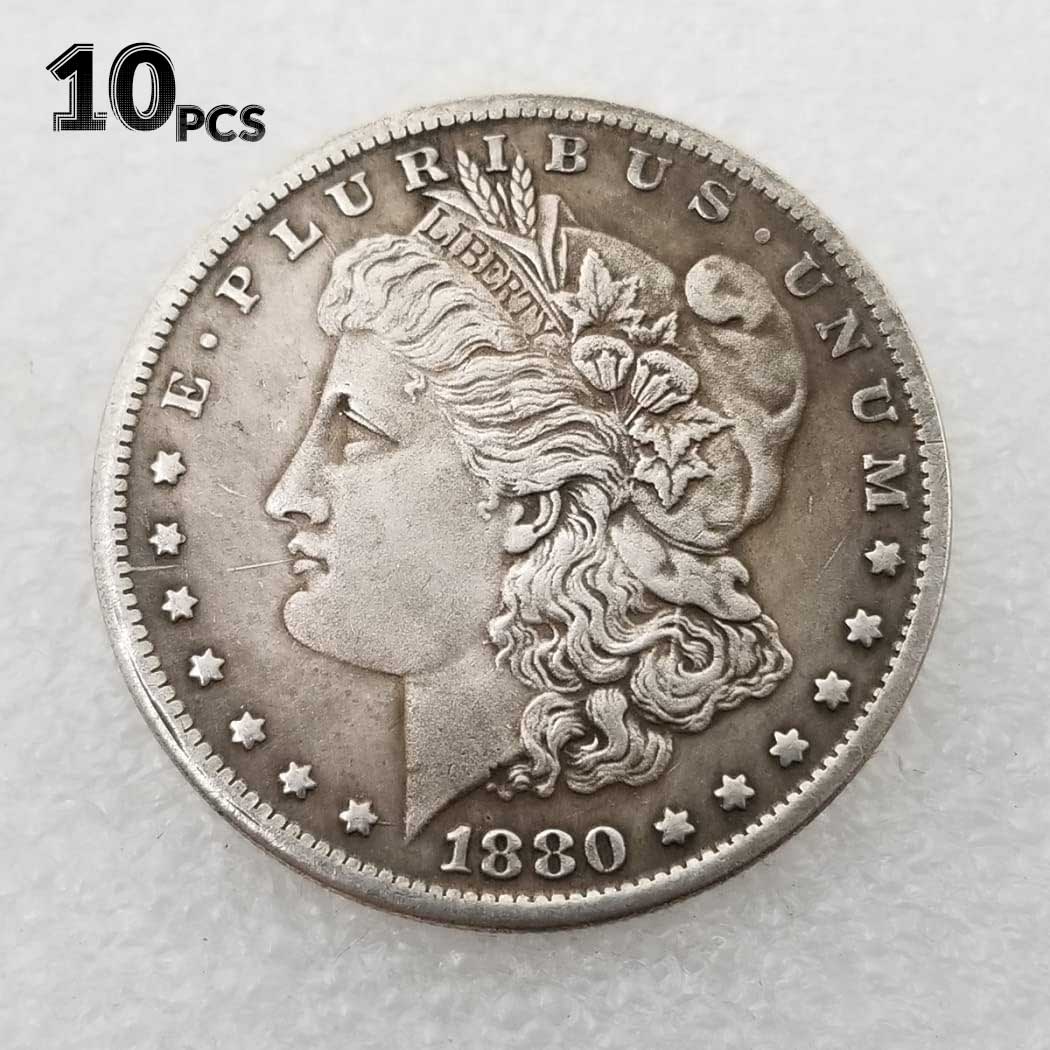 10 Pcs 1880 Morgan  Dollar Coins P