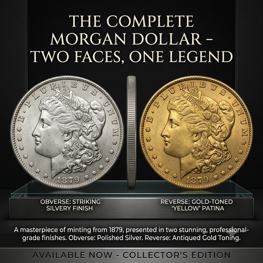 1879 Morgan Coin, Dual Color Morgan Coin, Morgan Dollar Replica, Collectible Coin, Silver Gold Coin, Magic Coin, Novelty Coin, Souvenir Coin, Replica Morgan Dollar, Coin Collection, Party Magic Prop, Coin Gift, Antique Coin Replica, Vintage Coin, Lucky Coin, Coin Collectors, Decorative Coin, Replica Dollar Coin, Collectible Souvenir, Morgan Silver Dollar Replica