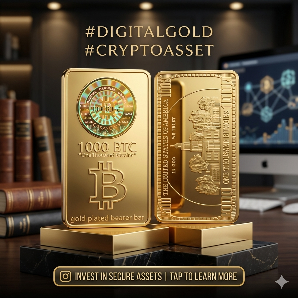 Gold Plated BTC Coin Collectible Bar – Bitcoin Design Souvenir Metal Art Gift for Crypto Collection