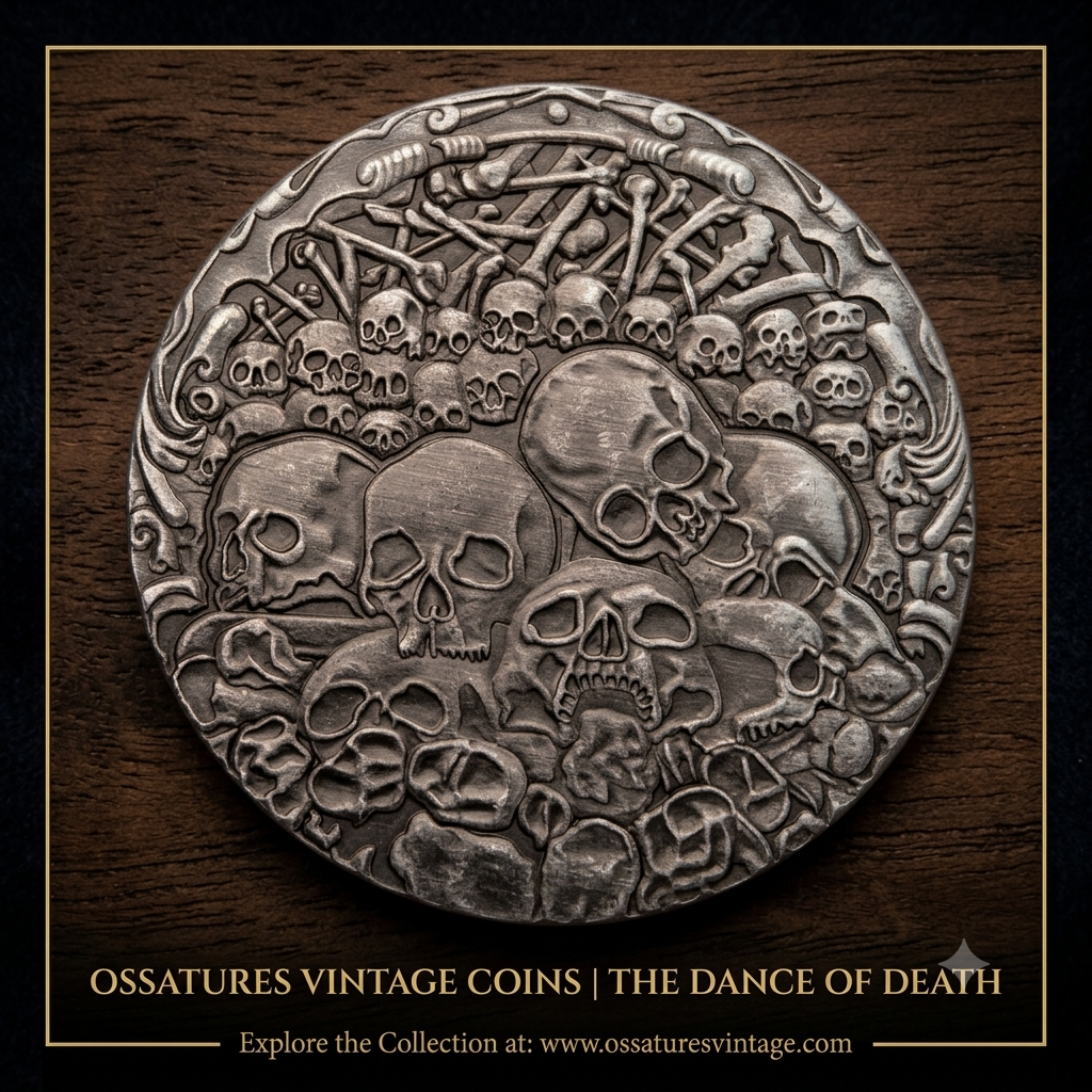 Europe Halloween Nickel Silver Commemorative Coin – Skull Cathedral Souvenir Medal