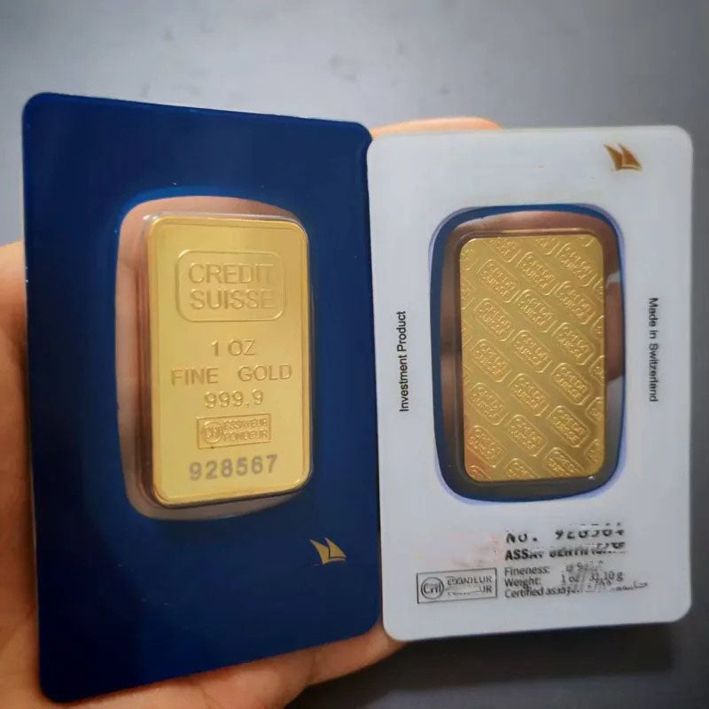 Replica CREDIT-SU-SS 1OZ Gold Bullion Bar– Brass Bullion Collectible for Display