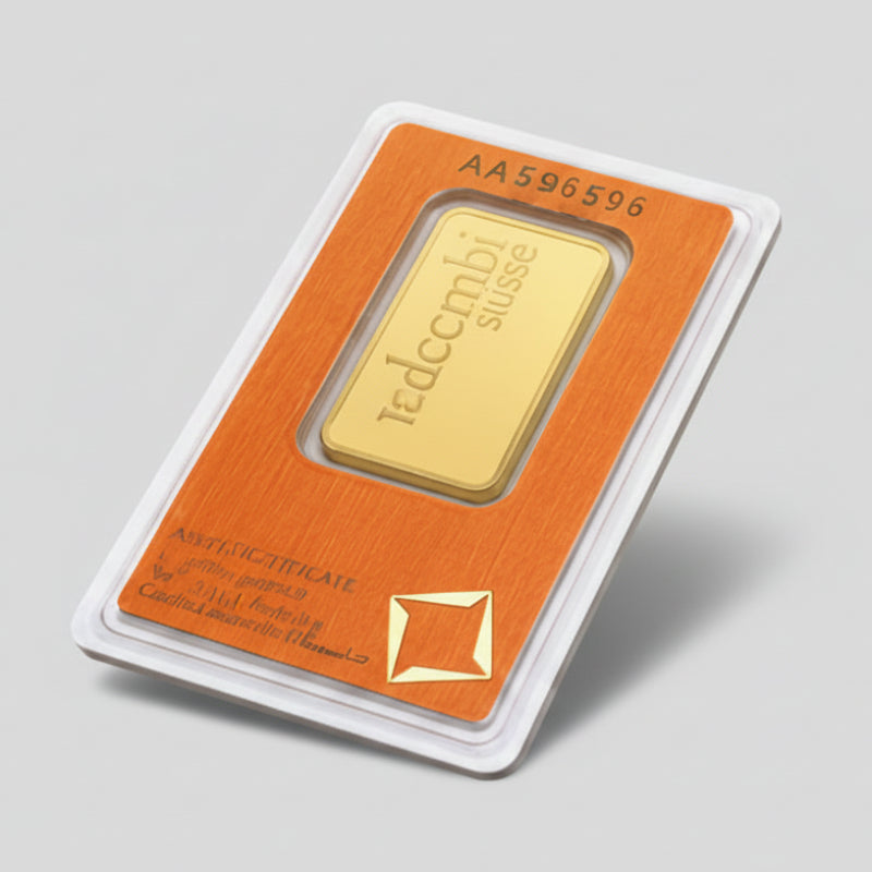 Valcambi Bullion Bar 31g Non-Magnetic Serialized Collectible – Gold Style Craft Gift Bar