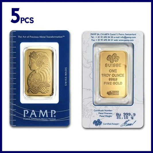 5Pcs PMP Suisse Fortuna Lady  Bullions