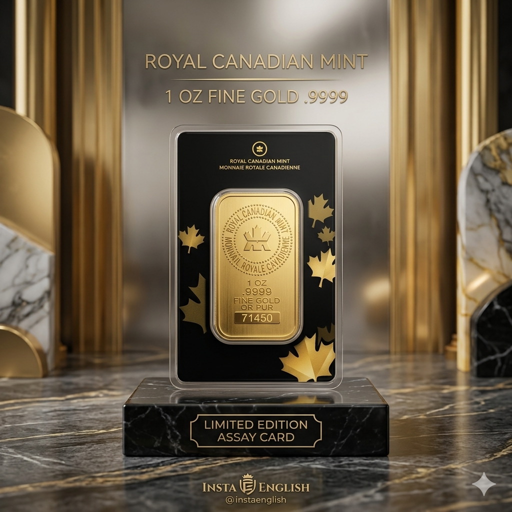 CND Maple Leaf 1oz Gold Bar 24K Gold Plated – Non-Magnetic Bullion Craft Collectible