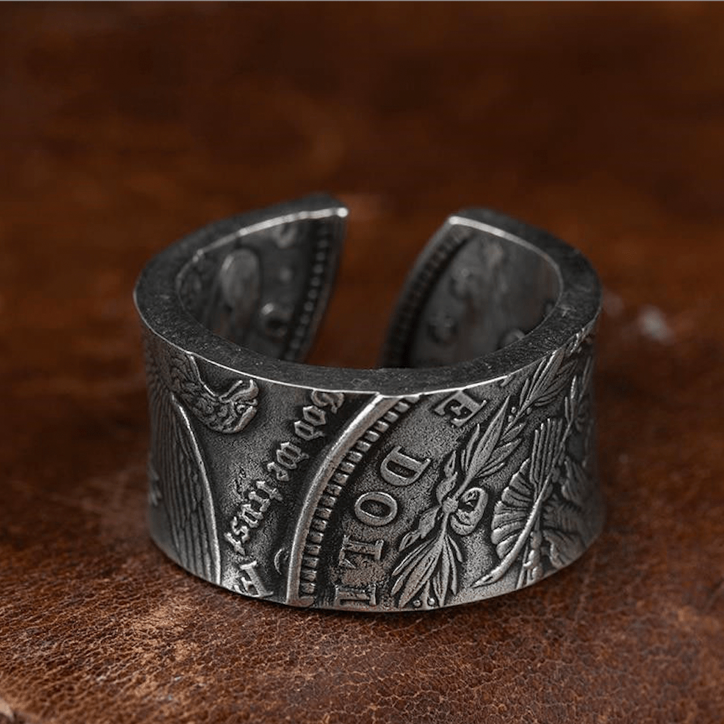 Silver Morgan Dollar Coin Ring, Couple Ring, silver ring, silver rings for women, claddagh rings, ladies silver rings, gold ring, gold rings for women, gold rings for men, silver male rings, gents silver ring, a silver ring,