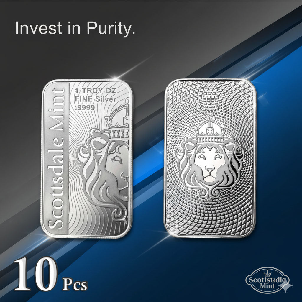 10 oz Scottsdale Vortex Silver Bar, Scottsdale Vortex Silver Replica, Silver Bar 10 oz, Collectible Silver Bar, Silver Bullion Replica, Investment Silver Bar, Rare Silver Bar, 