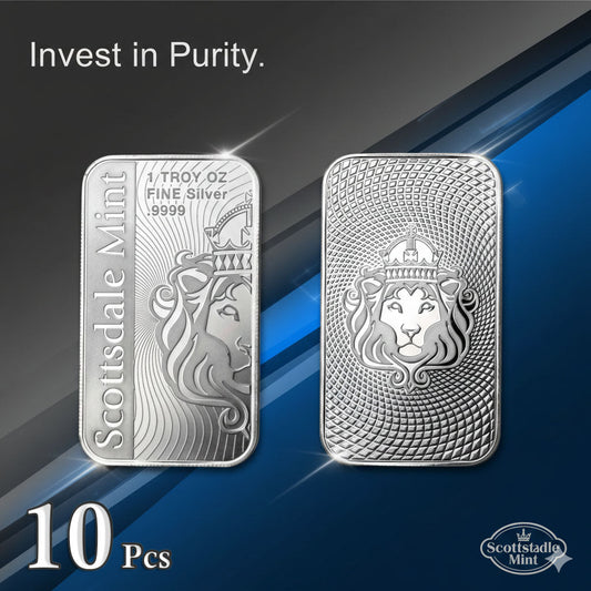 10 oz Scottsdale Vortex Silver Bar, Scottsdale Vortex Silver Replica, Silver Bar 10 oz, Collectible Silver Bar, Silver Bullion Replica, Investment Silver Bar, Rare Silver Bar, 