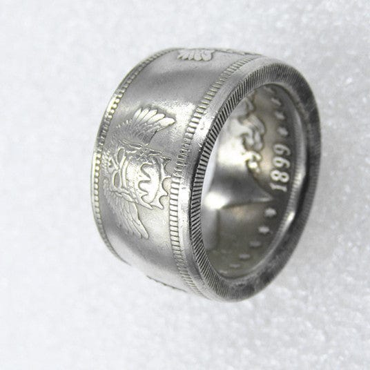 1899 Ring, Hobo Ring, Morgan Ring,  Coin Ring, Ring Handmade,  hobo ring, morgan ring, coin ring, handmade jewellery, handmade earrings, sovereign ring, roberto coin rings, handmade engagement rings, black toonie, gold coin ring, gold sovereign ring,