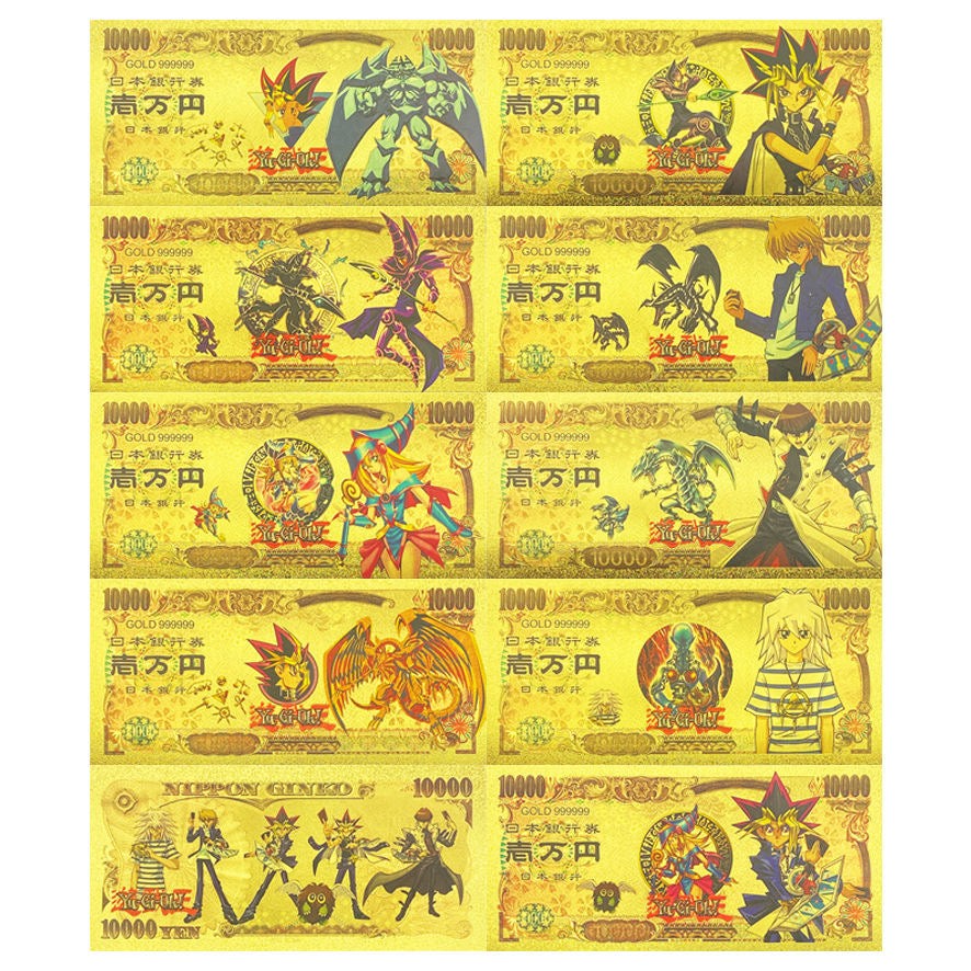 yu gi oh banknotes, yu gi oh anime collectible, bandai yu gi oh banknotes, anime banknote collection, yu gi oh collectible gift, gold anime banknotes, japanese anime banknote, yu gi oh souvenir, anime collectors item, yu gi oh fan gift, anime memorabilia, anime currency collectible, yu gi oh gold note, anime gift idea, yu gi oh banknote set,