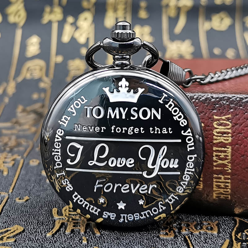 Pocket Watch for Son, Gift for Son, Quartz Pocket Watch, Vintage Pocket Watch, Chain Pocket Watch, Fob Watch, Boy Gift, Children's Day Gift, Birthday Gift for Son, Graduation Gift, Classic Pocket Watch, Retro Watch, Pendant Watch, Father's Day Gift, Pocket Necklace Watch, Antique Pocket Watch, Family Gift, Boys Watch, Men's Pocket Watch, Keepsake Gift
