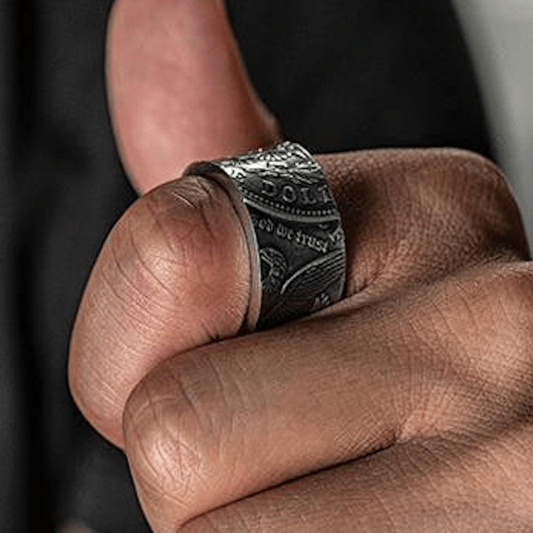 Silver Morgan Dollar Coin Ring, Couple Ring, silver ring, silver rings for women, claddagh rings, ladies silver rings, gold ring, gold rings for women, gold rings for men, silver male rings, gents silver ring, a silver ring,