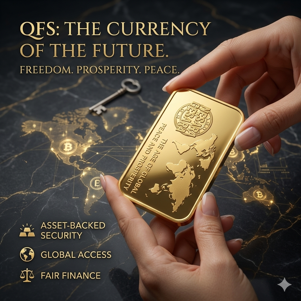 QFS Gold Plated Bar Collectible Souvenir – FreeDom Mark Bullion Ingot Gift with Protective Case