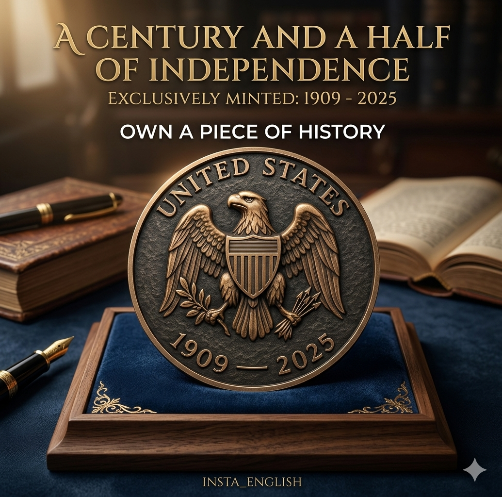 250 Years of America Final Cent Tribute Coin – Commemorative USA Anniversary Collectible Coin Souvenir