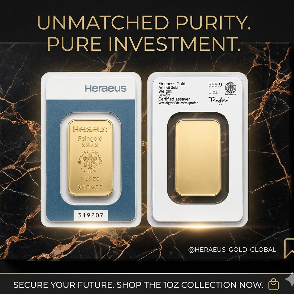 Heraeus Gold Plated Bar Copper Ingot with Serial Number – Collectible Bullion Replica Display Piece