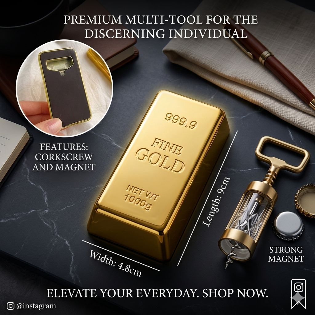 Creative Gold Bar Refrigerator Magnet Bottle Opener 2024 – Unique Beer Opener Fridge Magnet Decor Gift