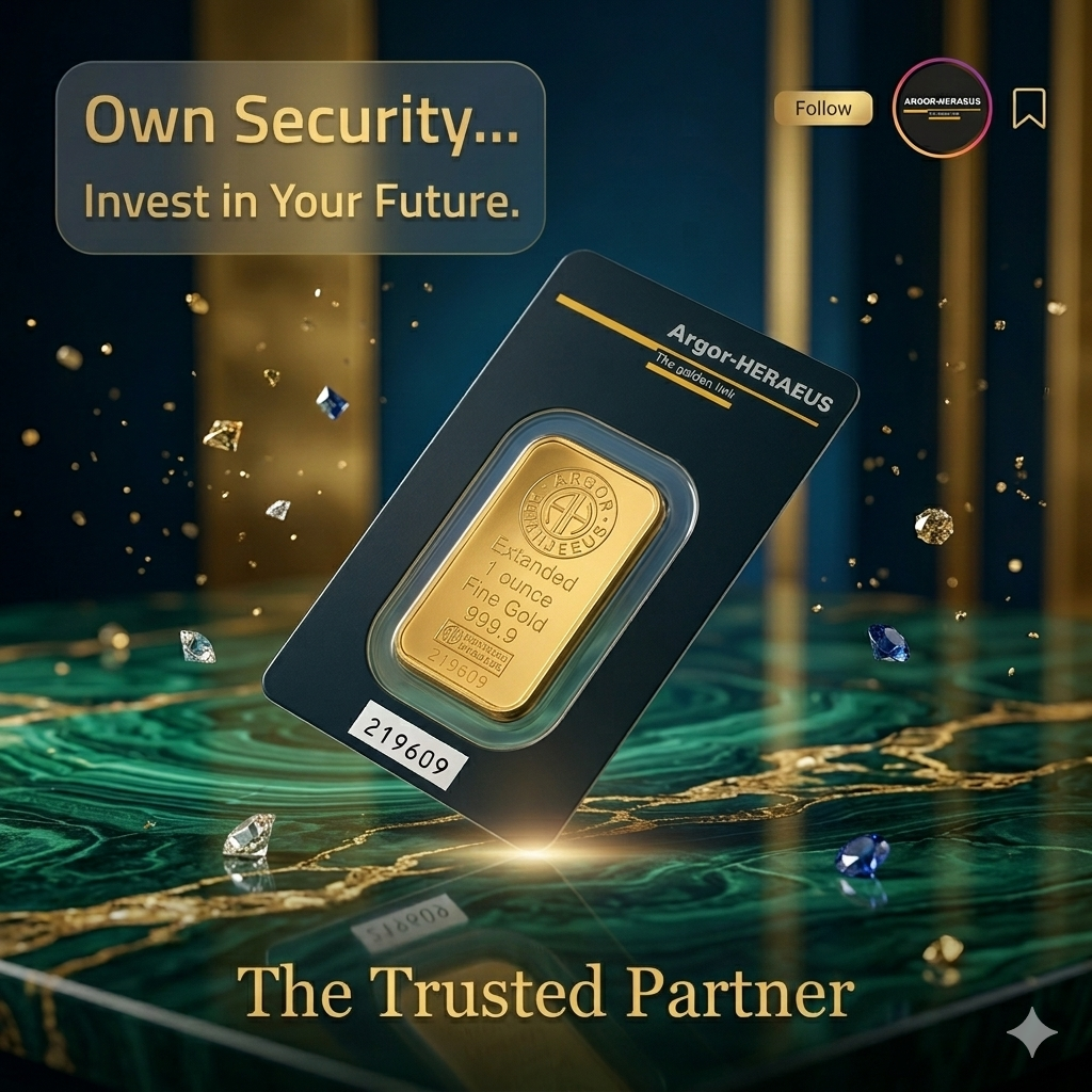 Switzerland Argor Heraeus 1 oz Gold Bullion Bar – Sealed Edition