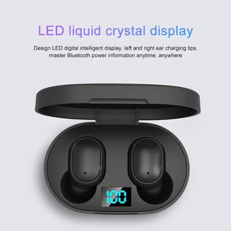 12PCS TWS E6S Wireless Bluetooth 5.1 Earbuds – Stereo Headphones with Microphone for iPhone & Xiaomi
