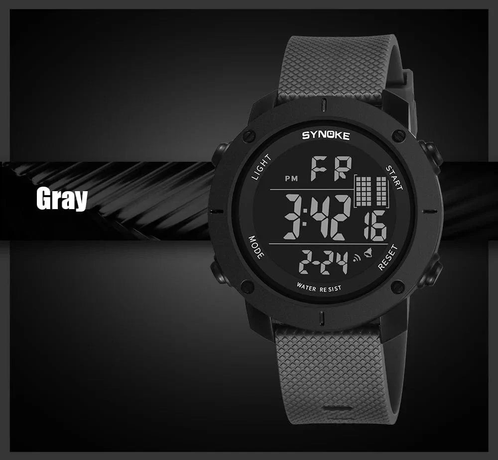 Rugged 50M Waterproof Digital Sport Watch – Military Shockproof Dive Watch