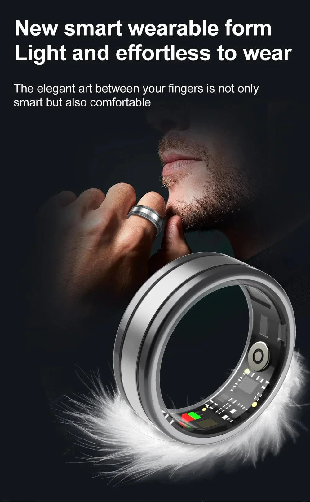 R18 Smart Ring – Military-Grade Health Monitor, 3ATM Waterproof