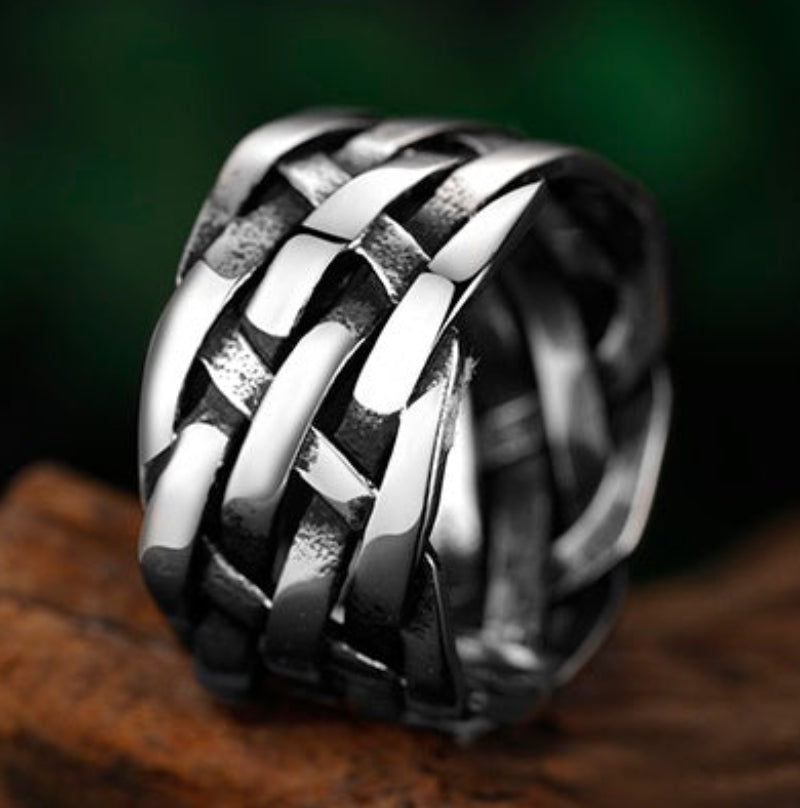 viking ring, norse ring, stainless steel ring, symbol ring, vintage jewelry

