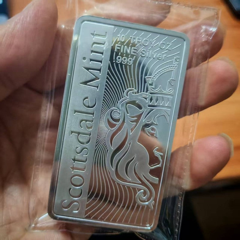 10 oz Scottsdale Vortex Silver Bar, Scottsdale Vortex Silver Replica, Silver Bar 10 oz, Collectible Silver Bar, Silver Bullion Replica, Investment Silver Bar, Rare Silver Bar, Luxury Silver Bar, 
