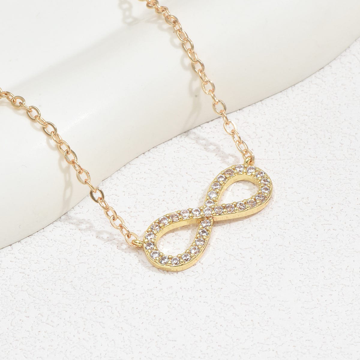 Infinity Zircon Blue Eye Necklace For Women Charm Religious De-vil Eye Pendant Jewelry Birthday - Diamond Necklace  Infinity