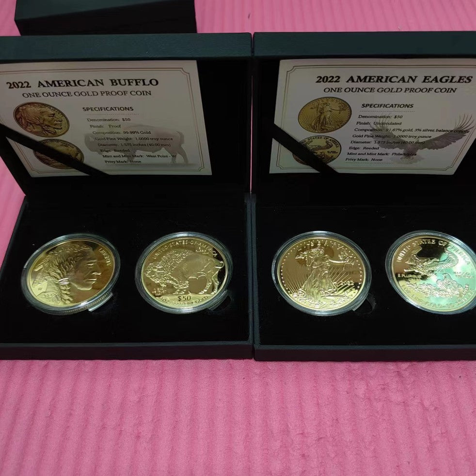 3 Styles 2022 1 oz American Silver Eagle Coin With Mint Box - American Gold Coin Collectibles Home Decor CoinS