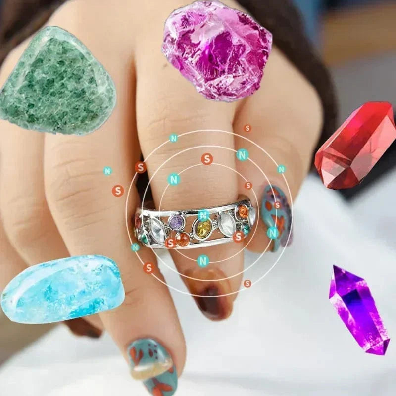 Magnetic Therapy Ring - Crystal Quartz Ionix for Weight Loss & Lymph Drainage Benefits