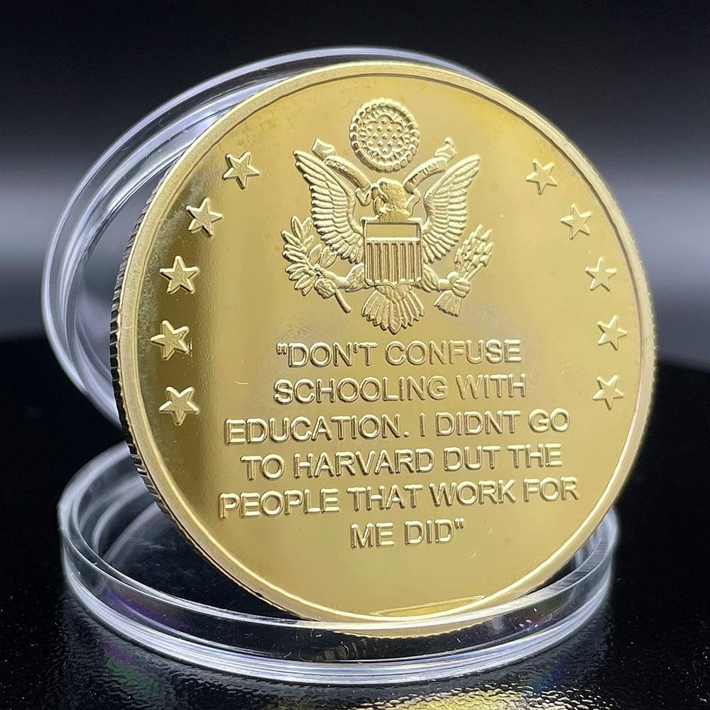 El-on Mu-sk  Coin Stars and Stripes Background Great Person Coin