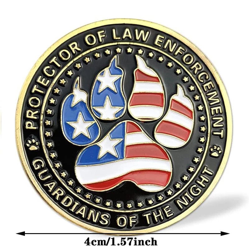 United States K9 Police Dog Coin | Gold Plated Law Enforcement