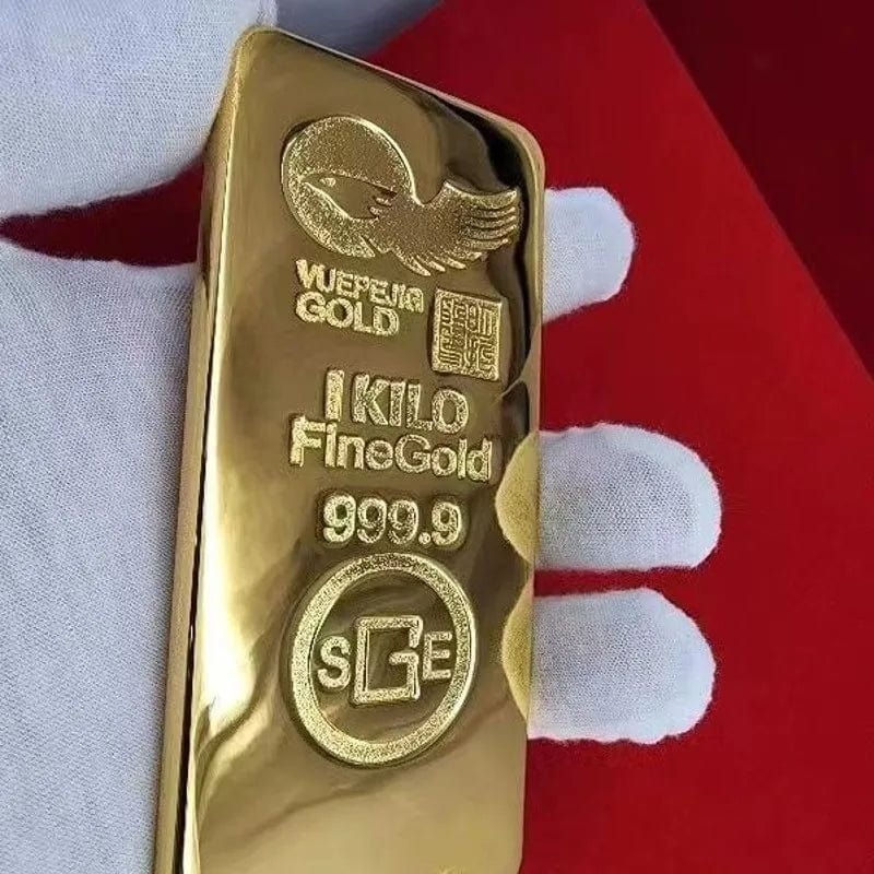 1:1 Replica Swiss 1kg Gold Bar – Realistic Bullion Display for Bank & Store