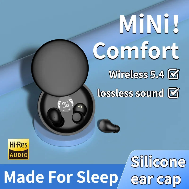 Mini Invisible Bluetooth 5.4 Wireless Earbuds – High-Quality Hi-Fi Sound Earphones