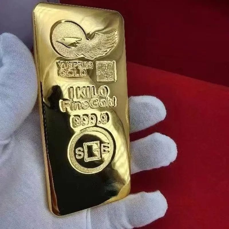 1:1 Replica Swiss 1kg Gold Bar – Realistic Bullion Display for Bank & Store
