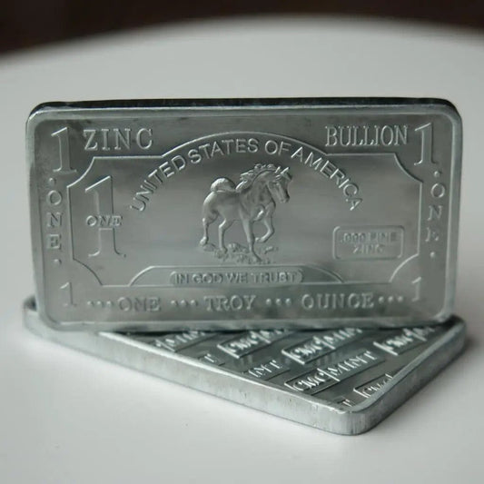A122H 1 OZ Zinc Horse Bar – Collectible Metal Art Piece