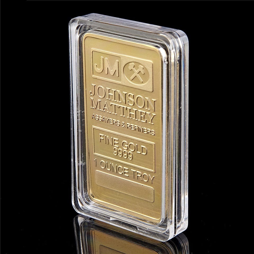 Troy Bullion Bar Plated – Decorative Coin – JM Bullion Gold Bar